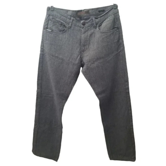 Agave Men's Gringo Straight Leg Linen Cotton  Grey Jeans Size 34 - Picture 1 of 13